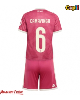 Real Madrid Eduardo Camavinga #6 Echipament de Fotbal Replică 2026-27 Copii Treilea (+ Șorturi)